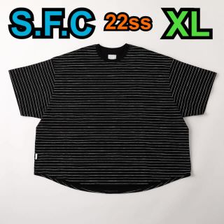 ワンエルディーケーセレクト(1LDK SELECT)のS.F.C SUPER BIG MARINE STRIPES TEE XL 黒(Tシャツ/カットソー(半袖/袖なし))