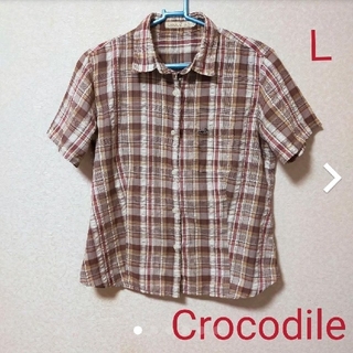 クロコダイル(Crocodile)のCROCODILE　クロコダイル　レディース　チェック　シャツ(シャツ/ブラウス(半袖/袖なし))