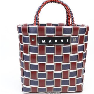 MARNI マルニ ハンドバッグ テープバスケット フラワーカフェ レッド