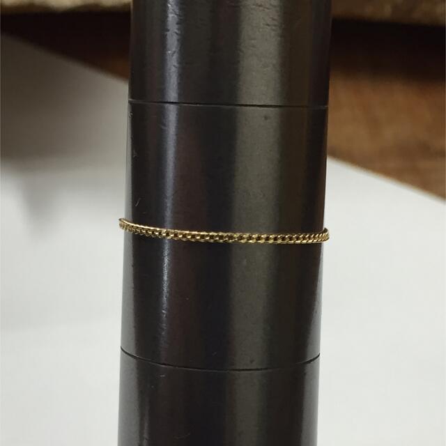 K18  1ミリ幅喜平 チェーンリング 18金 イエローゴールド リング 指輪 レディースのアクセサリー(リング(指輪))の商品写真
