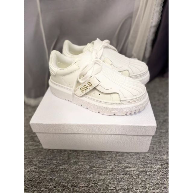 格安SALEスタート! Dior - C Dior ID 37(23.5)スニーカー ホワイト