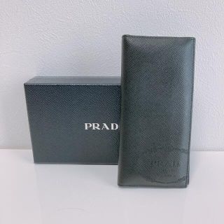 プラダ(PRADA)のプラダ PRADA 長財布 サフィアーノレザー 黒 シャドーロゴ(長財布)