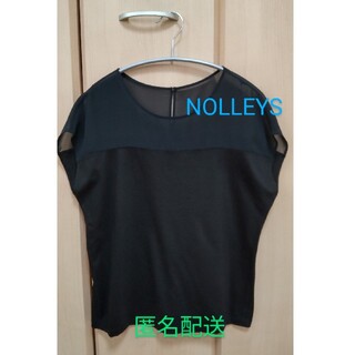 ノーリーズ(NOLLEY'S)のNOLLEYS シアー 半袖 ブラック カットソー(カットソー(半袖/袖なし))