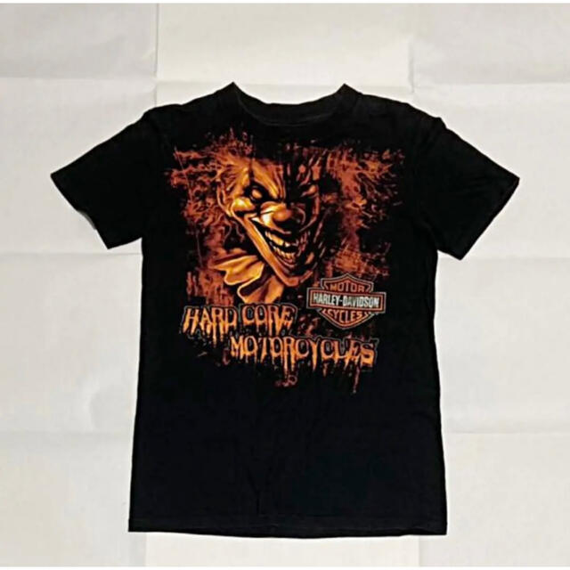 Harley Davidson(ハーレーダビッドソン)の【希少】HARLEY-DAVIDSON　プリントTシャツ　エンブレム　ピエロ メンズのトップス(Tシャツ/カットソー(半袖/袖なし))の商品写真