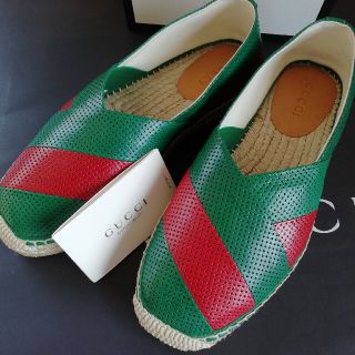 グッチ(Gucci)の正規直営店購入　グッチ　エスパドリーユ　レザー　シューズ　新品、箱付き(スニーカー)