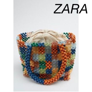 ザラ(ZARA)の最終値下げ❣️ZARA ※新品※ ビーズ付きミニバケットバッグ(ハンドバッグ)