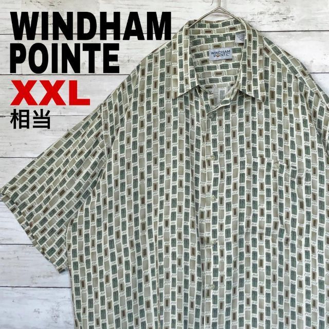 q11 レーヨン100％ US古着 WINDHAM POINTE 半袖  総柄 メンズのトップス(シャツ)の商品写真