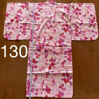 ミキハウス(mikihouse)のミキハウス＊浴衣 桜柄 130(甚平/浴衣)