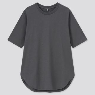 ユニクロ(UNIQLO)のスムースコットンラウンドヘムロングT(Tシャツ(半袖/袖なし))