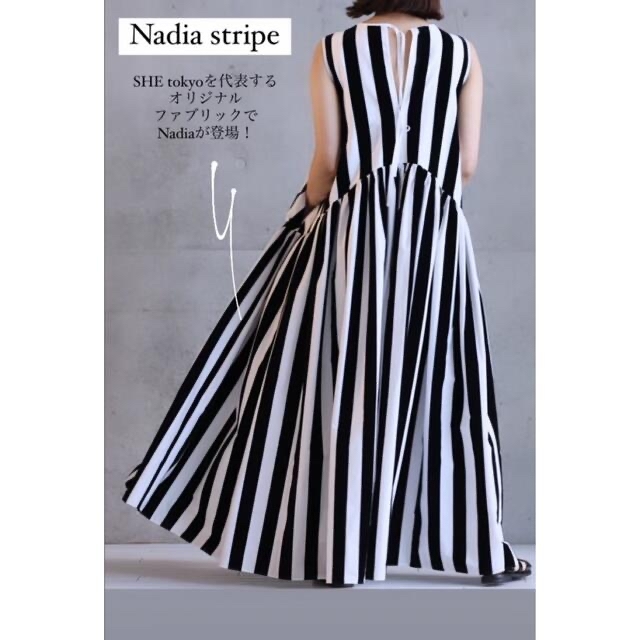 のモデルさ⊠ Drawer - SHE Tokyo ナディアストライプ Nadia stripeの