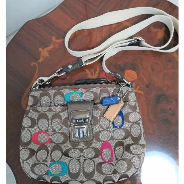 【希少】COACH コーチ カラフル シグネチャー ショルダーバック 斜め掛け