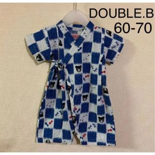 ダブルビー(DOUBLE.B)の【美品】　ダブルビー　甚平  ロンパース 60-70(甚平/浴衣)