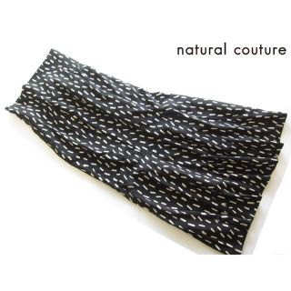 ナチュラルクチュール(natural couture)の新品natural couture ロングドット柄マーメイドスカート/BK(ロングスカート)