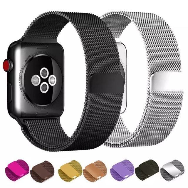 Apple Watch ミラネーゼループバンド　シルバー 44㎜対応 メンズの時計(金属ベルト)の商品写真