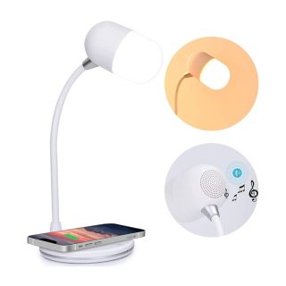 ☆バカ売れ☆送料込み　デスクライト (White) スピーカー　充電器(テーブルスタンド)