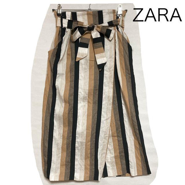 ZARA - ZARA ザラ コットンリネンスカートの通販 by asmw's shop｜ザラ ...