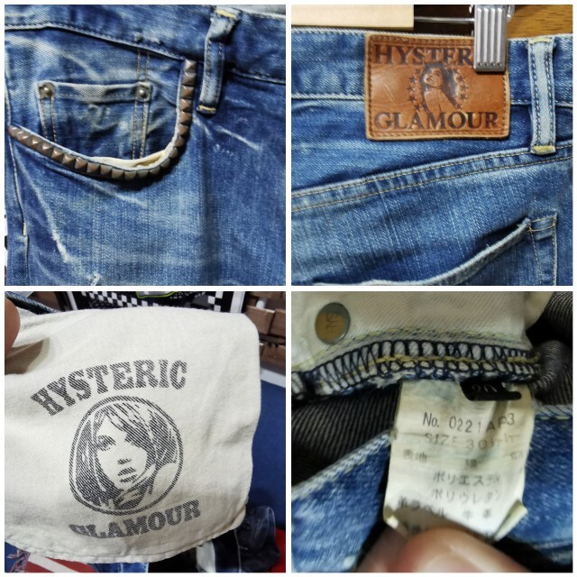 HYSTERIC GLAMOUR(ヒステリックグラマー)のヒステリックグラマー　music note ストレッチスキニーデニム　30インチ メンズのパンツ(デニム/ジーンズ)の商品写真