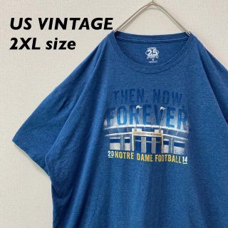 US古着　半袖Tシャツ　バックプリント　ビッグプリント　2XL フットボール(Tシャツ/カットソー(半袖/袖なし))