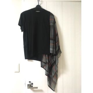 サカイ(sacai)の【未使用美品】sacai 半袖カットソー シフォン デザイン(カットソー(半袖/袖なし))