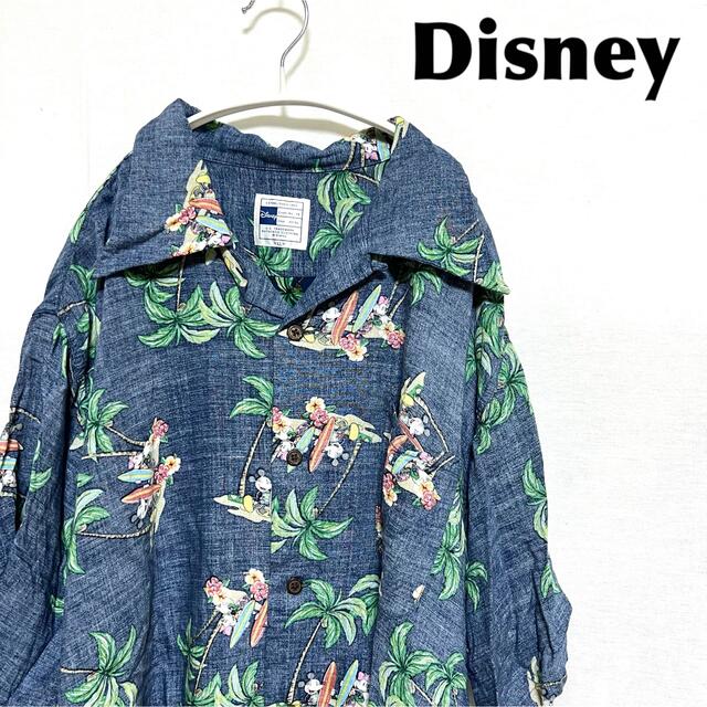 Disney(ディズニー)のビッグシルエット★ディズニー ミッキー&ミニー アロハシャツ オープンカラー メンズのトップス(シャツ)の商品写真