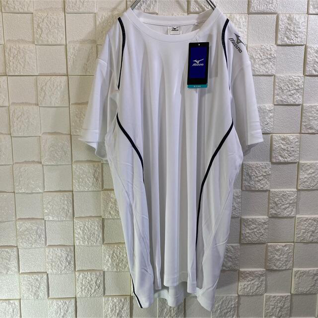 MIZUNO(ミズノ)の新品 mizuno ミズノ Tシャツ スポーツ ランニング 白 L メンズのトップス(Tシャツ/カットソー(半袖/袖なし))の商品写真