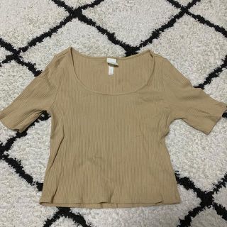 エイチアンドエム(H&M)のＨ＆Ｍ リブトップス(カットソー(半袖/袖なし))