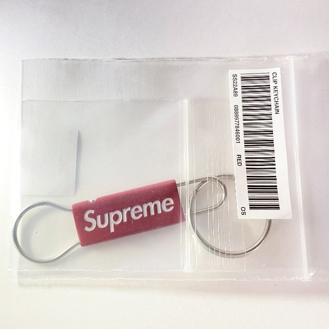 Supreme シュプリーム Clip Keychain レッド キーホルダー