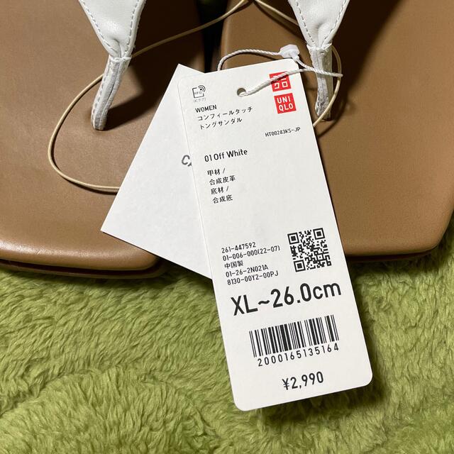 UNIQLO(ユニクロ)の新品・未使用　UNIQLO　ユニクロ　トングサンダル　XL レディースの靴/シューズ(サンダル)の商品写真