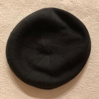 コットンベレー帽　未使用品　ブラック　レディース(ハンチング/ベレー帽)