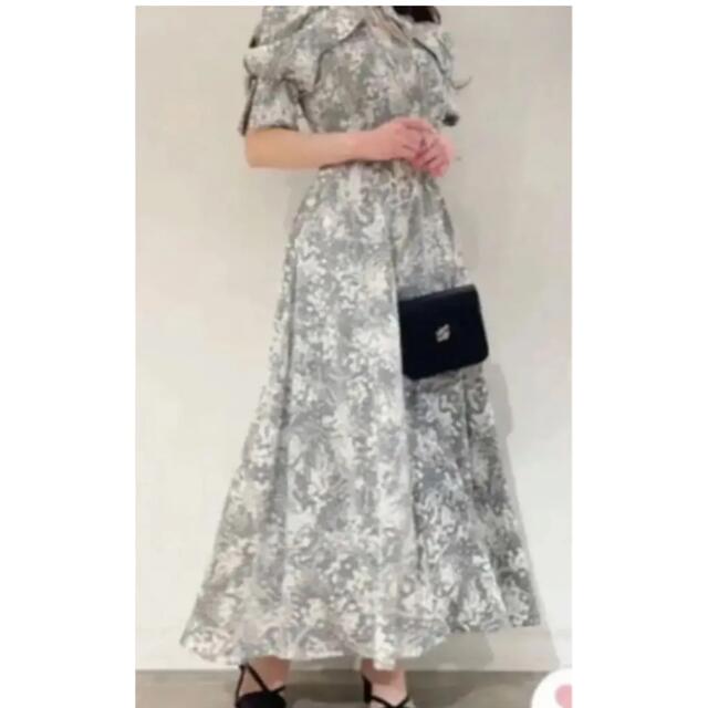 ラスト1点【即日発送可能】デコルテオープンプリントワンピース M