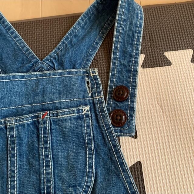 F.O.KIDS(エフオーキッズ)のデニムジャンパースカート　130cm サロペット キッズ/ベビー/マタニティのキッズ服女の子用(90cm~)(ワンピース)の商品写真