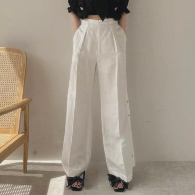 fiction tokyo バックリボンサイドスリットパンツ | so80.com.br