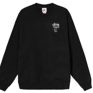 NIKE - コラボSTUSSYナイキFleece Crew Sweatshirt黒スウェットの通販