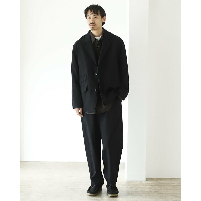 【BLACK】BEAMS / Easy Wool Pants