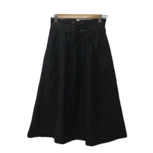 RayCassin(レイカズン)のレイカズン FAVORI スカート フレア ミモレ 無地 F 黒 ブラック レディースのスカート(ロングスカート)の商品写真