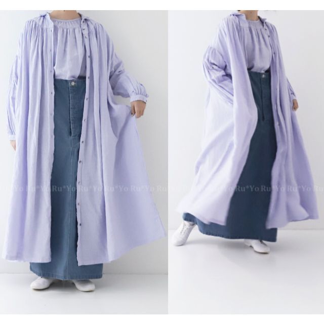 nest Robe - 完売品【nest Robe】リネン サークルギャザーネック nest Robe - 完売品【nest Robe】リネン サークルギャザーネック