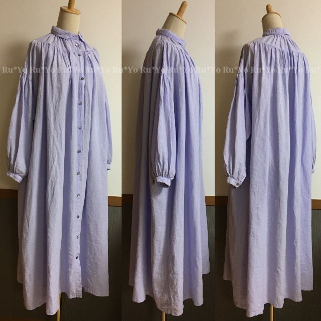 nest Robe - 完売品【nest Robe】リネン サークルギャザーネック nest Robe - 完売品【nest Robe】リネン サークルギャザーネック