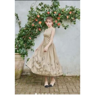 ハーリップトゥ(Her lip to)のherlipto ☆tulip cotton blend midi dress(ひざ丈ワンピース)