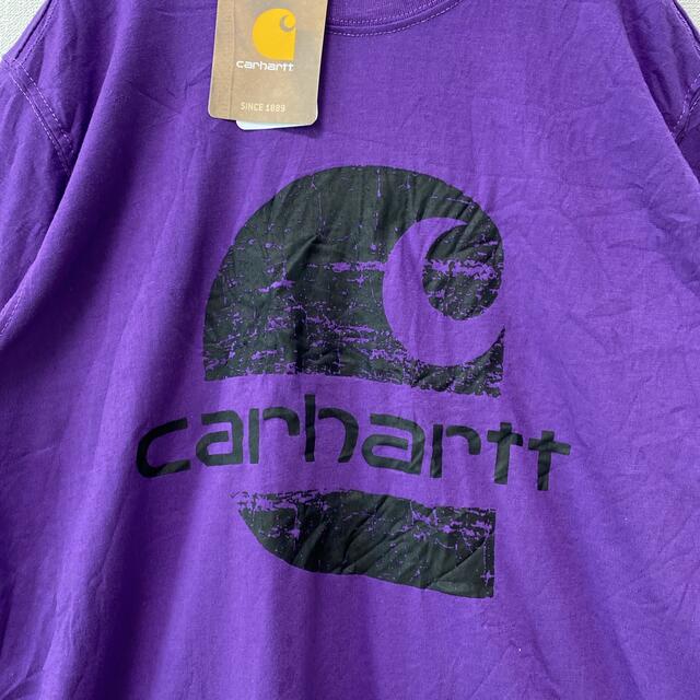 carhartt(カーハート)の日本未発売【新品タグ付き】カーハート　半袖Tシャツ　ビッグプリント　紫色　S メンズのトップス(Tシャツ/カットソー(半袖/袖なし))の商品写真