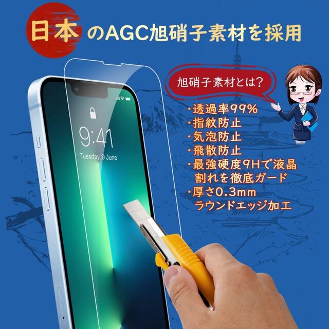 iPhone13ProMaxガラスフィルム 2枚 カメラフィルム【2枚】#869 スマホ/家電/カメラのスマホアクセサリー(保護フィルム)の商品写真