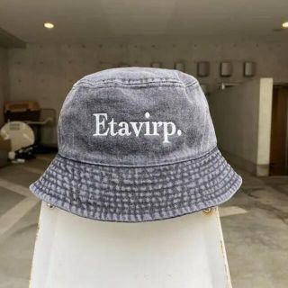 Etavirp Logo Stone Wash Buchet Hat Gray-