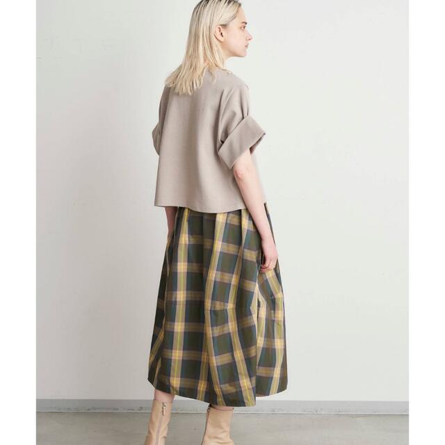 【美品】エレンディークELENDEEK メモリーチェックタフタスカート サイズ2 レディースのスカート(ロングスカート)の商品写真