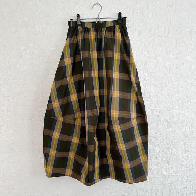 【美品】エレンディークELENDEEK メモリーチェックタフタスカート サイズ2 レディースのスカート(ロングスカート)の商品写真