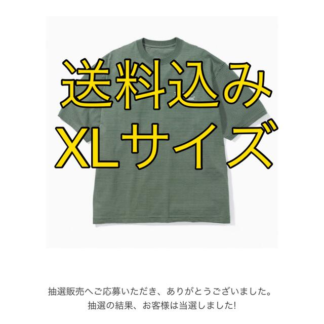 ennoy S/S Border T-Shirt GREEN × WHITE