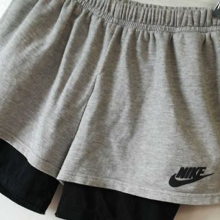 ナイキ(NIKE)のNIKE  ナイキ スウェットショートパンツインナータイツ付 メンズLサイズ(ショートパンツ)