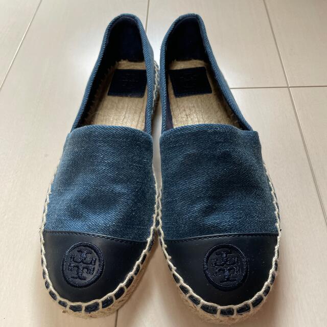 Tory Burch(トリーバーチ)の【 値下げ 】トリーバーチ デニムカラーブロック エスパドリーユ レディースの靴/シューズ(スリッポン/モカシン)の商品写真