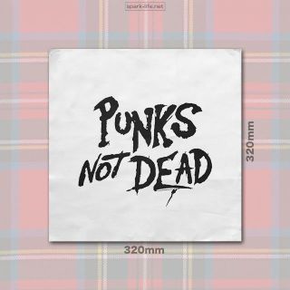 アナーキーシャツの装飾やバンダナとして♪PUNKS NOT DEAD ゼッケン(各種パーツ)