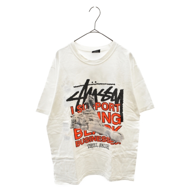 STUSSY ステューシー × オフホワイト ヴァージルアブロー ワールドツアーコレクションクルーネック半袖Tシャツ カットソー ホワイトのサムネイル