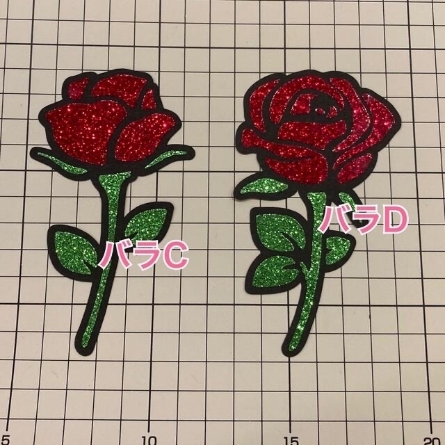 き様　薔薇　うちわ文字　パーツ ハンドメイドのハンドメイド その他(その他)の商品写真