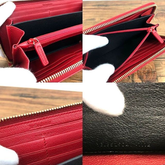未使用品 Saint Laurent 長財布 352904 レッド 203